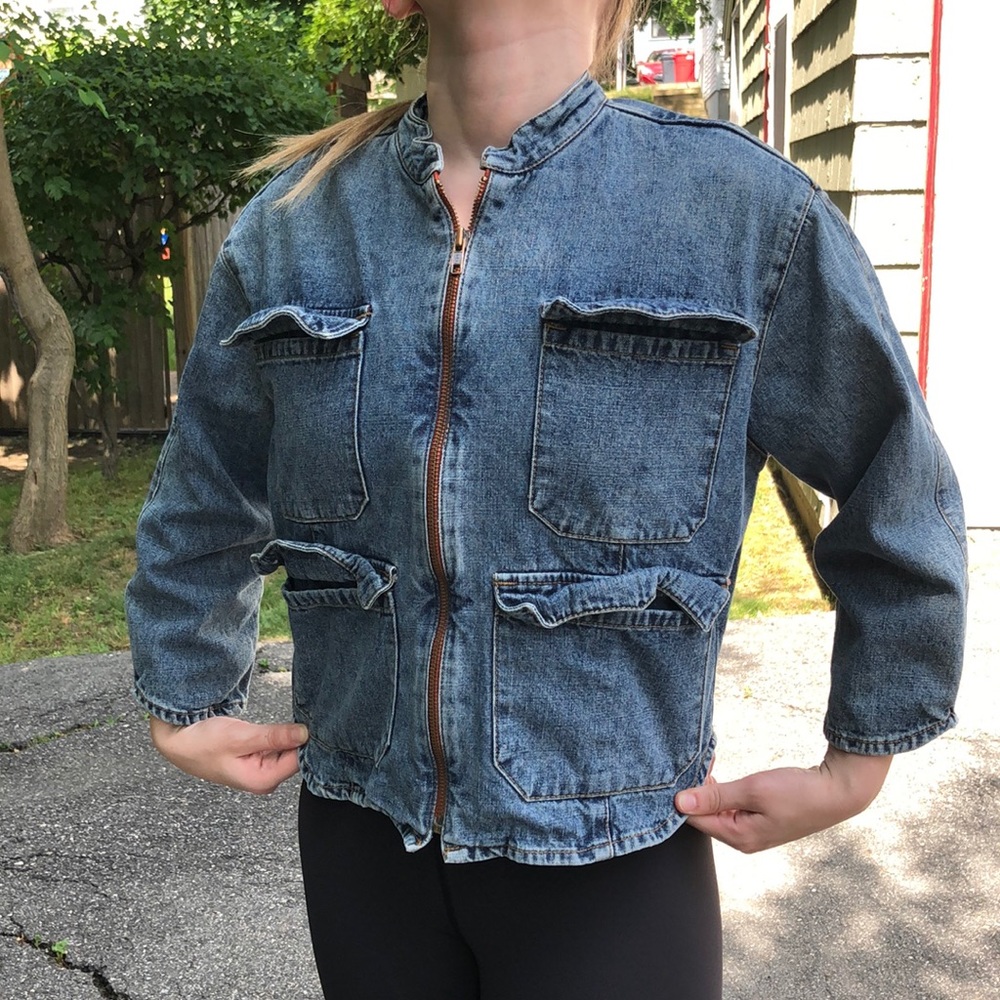 Jacket by big blue jean jacket with pockets - Picture 5 of 6